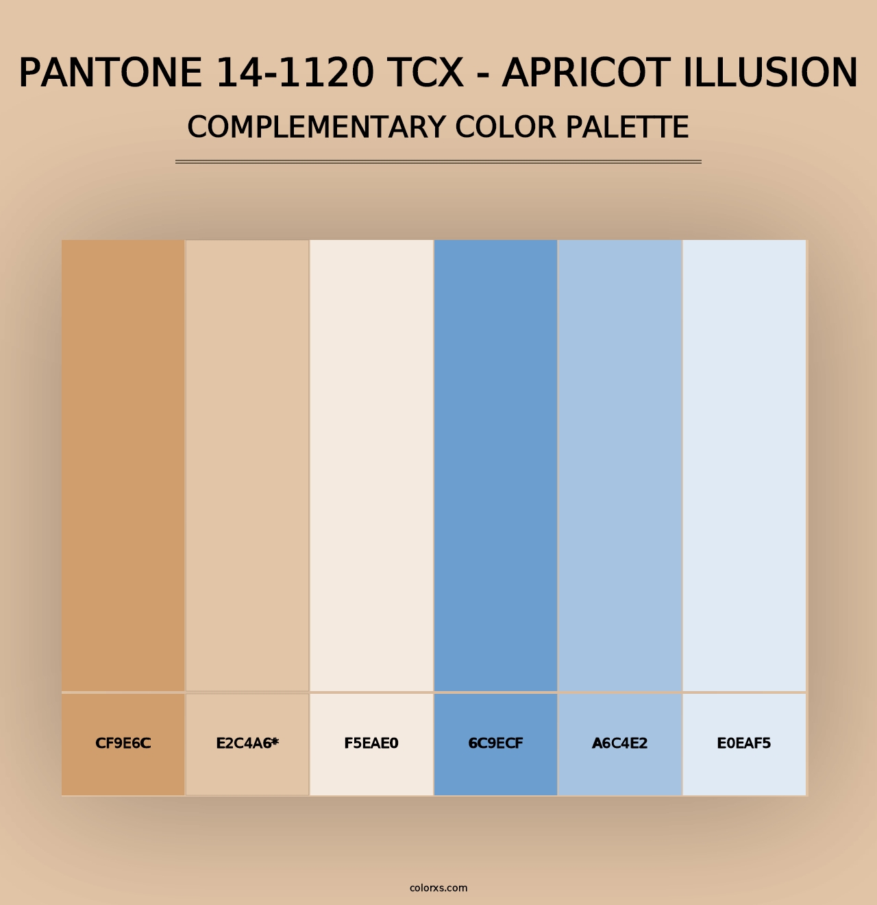 PANTONE 14-1120 TCX - Apricot Illusion - Complementary Color Palette