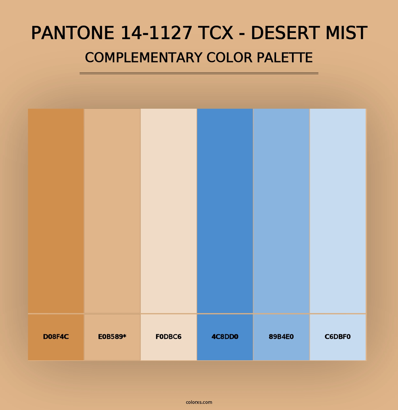 PANTONE 14-1127 TCX - Desert Mist - Complementary Color Palette