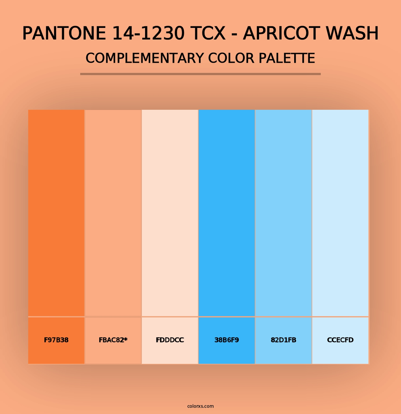 PANTONE 14-1230 TCX - Apricot Wash - Complementary Color Palette