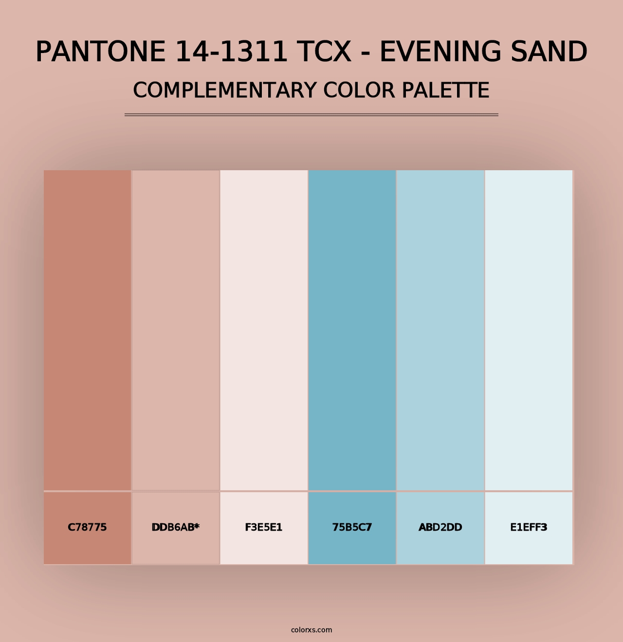 PANTONE 14-1311 TCX - Evening Sand - Complementary Color Palette