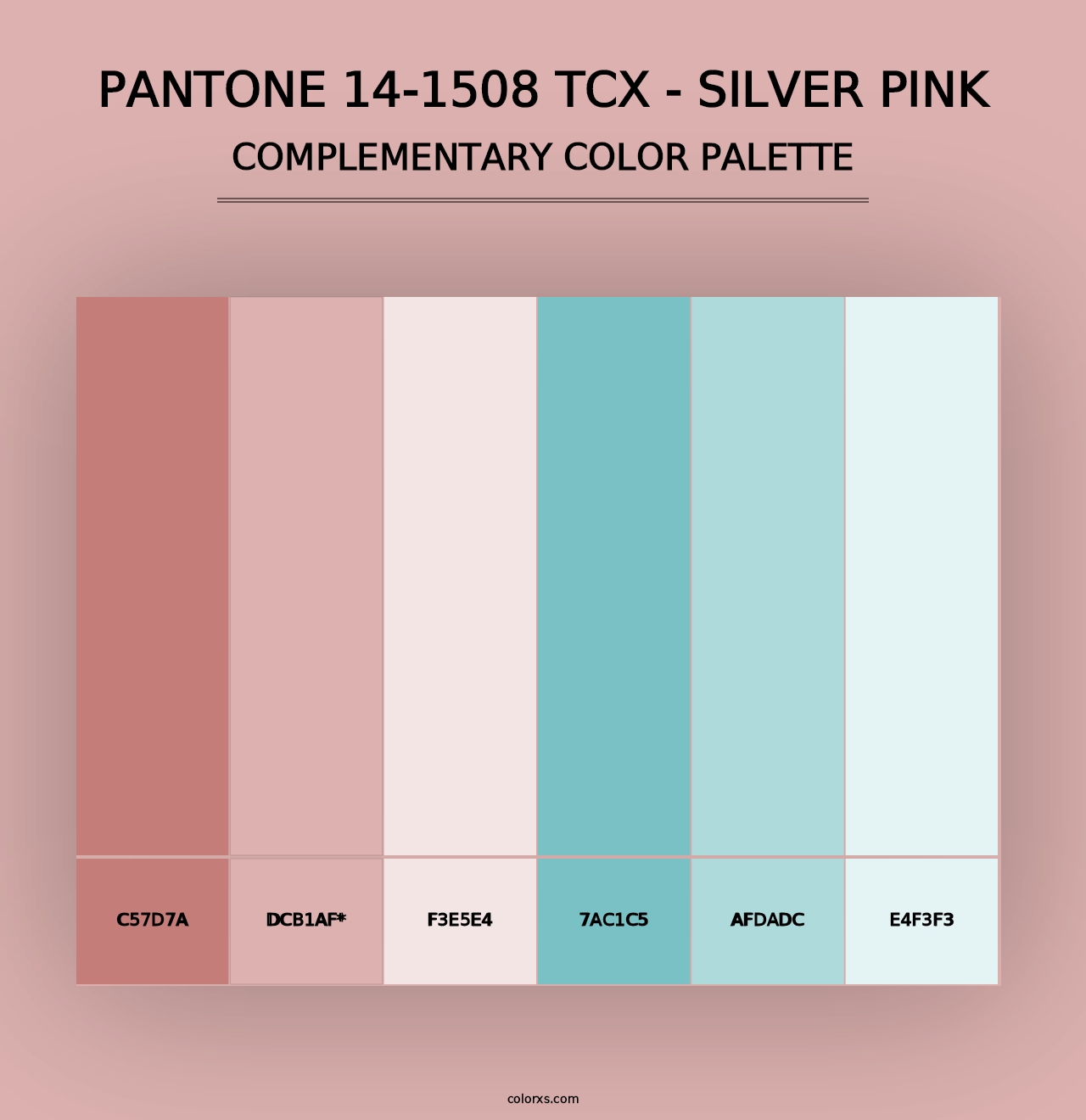 PANTONE 14-1508 TCX - Silver Pink - Complementary Color Palette