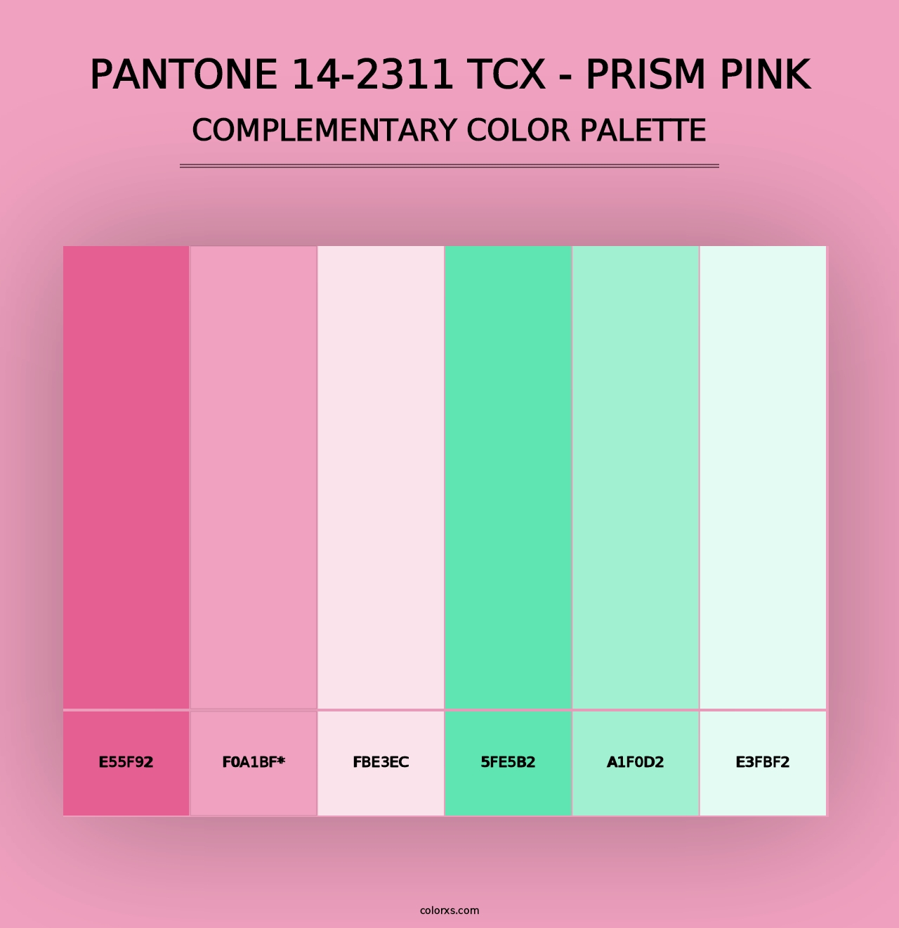 PANTONE 14-2311 TCX - Prism Pink - Complementary Color Palette