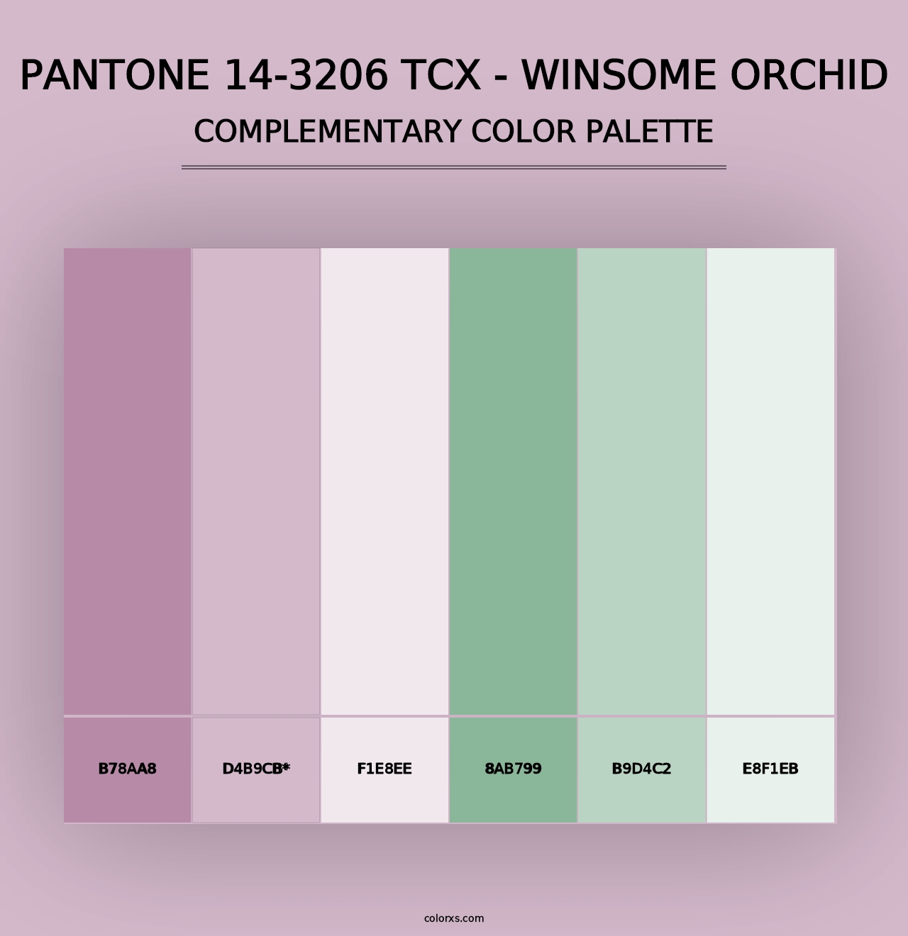 PANTONE 14-3206 TCX - Winsome Orchid - Complementary Color Palette