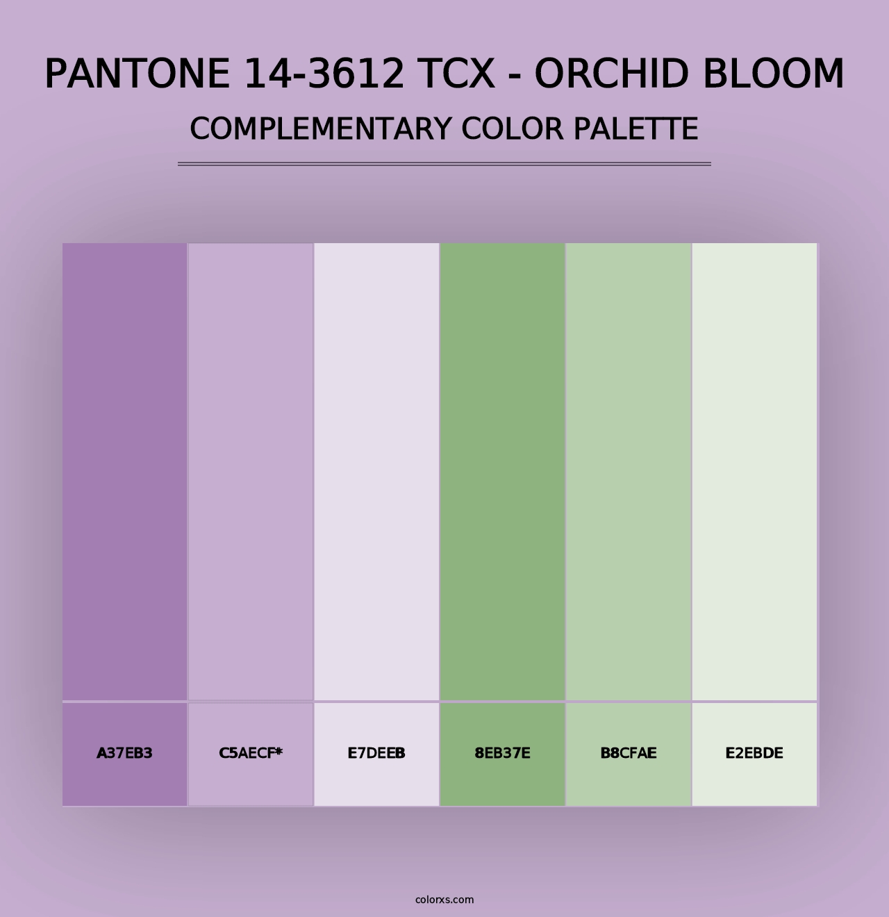 PANTONE 14-3612 TCX - Orchid Bloom - Complementary Color Palette