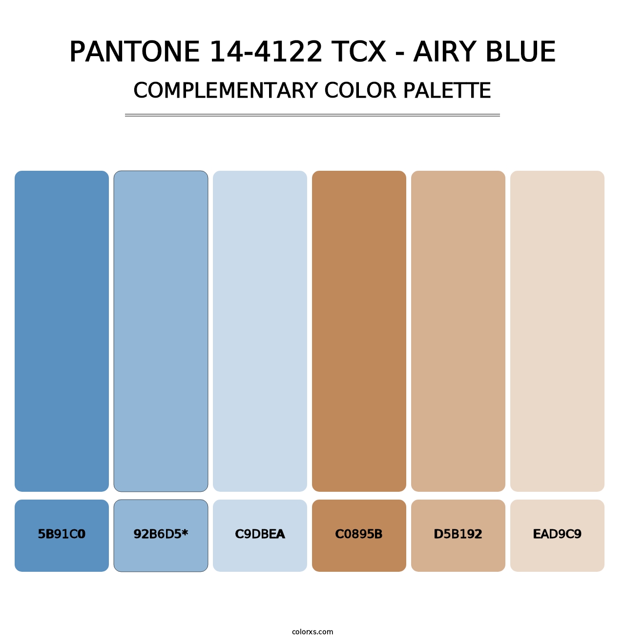 PANTONE 14-4122 TCX - Airy Blue - Complementary Color Palette