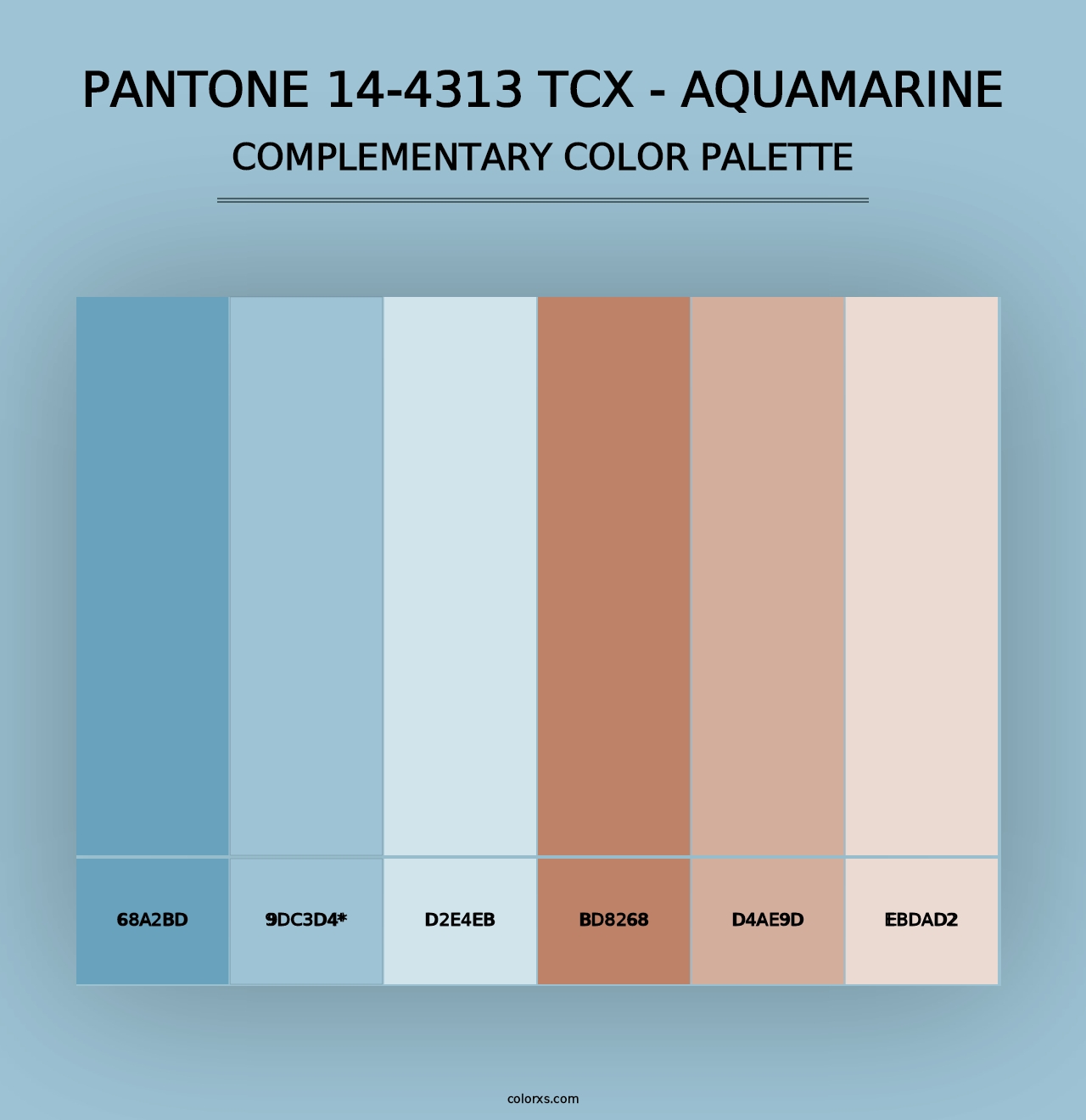 PANTONE 14-4313 TCX - Aquamarine - Complementary Color Palette