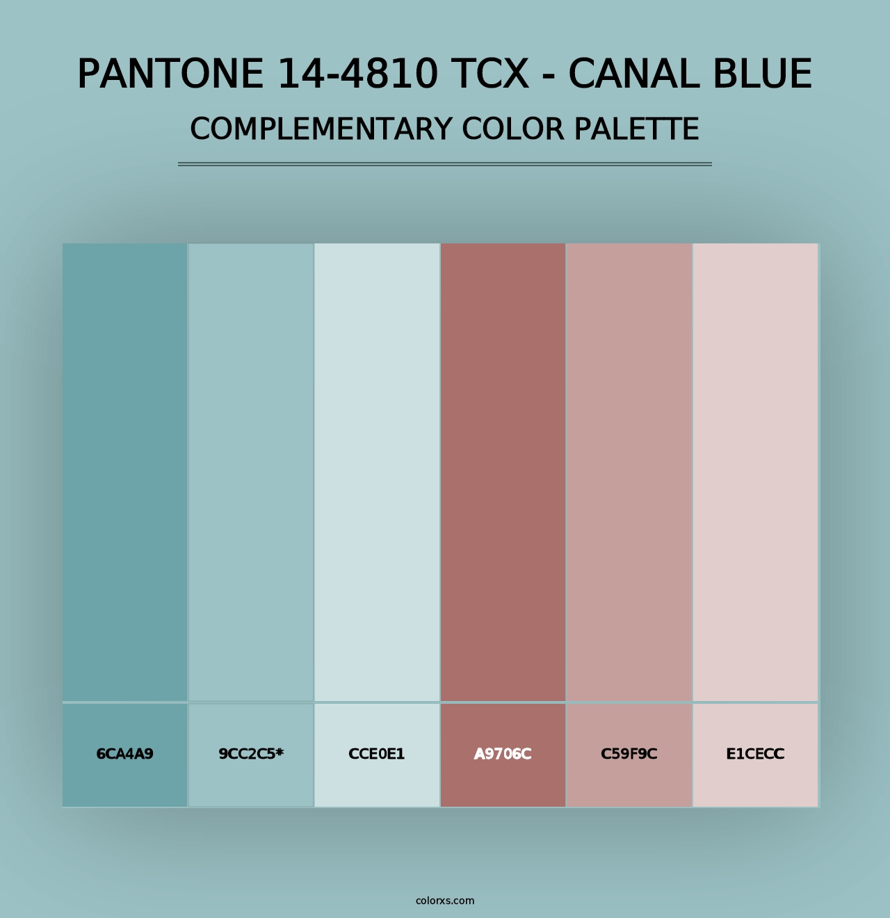 PANTONE 14-4810 TCX - Canal Blue - Complementary Color Palette