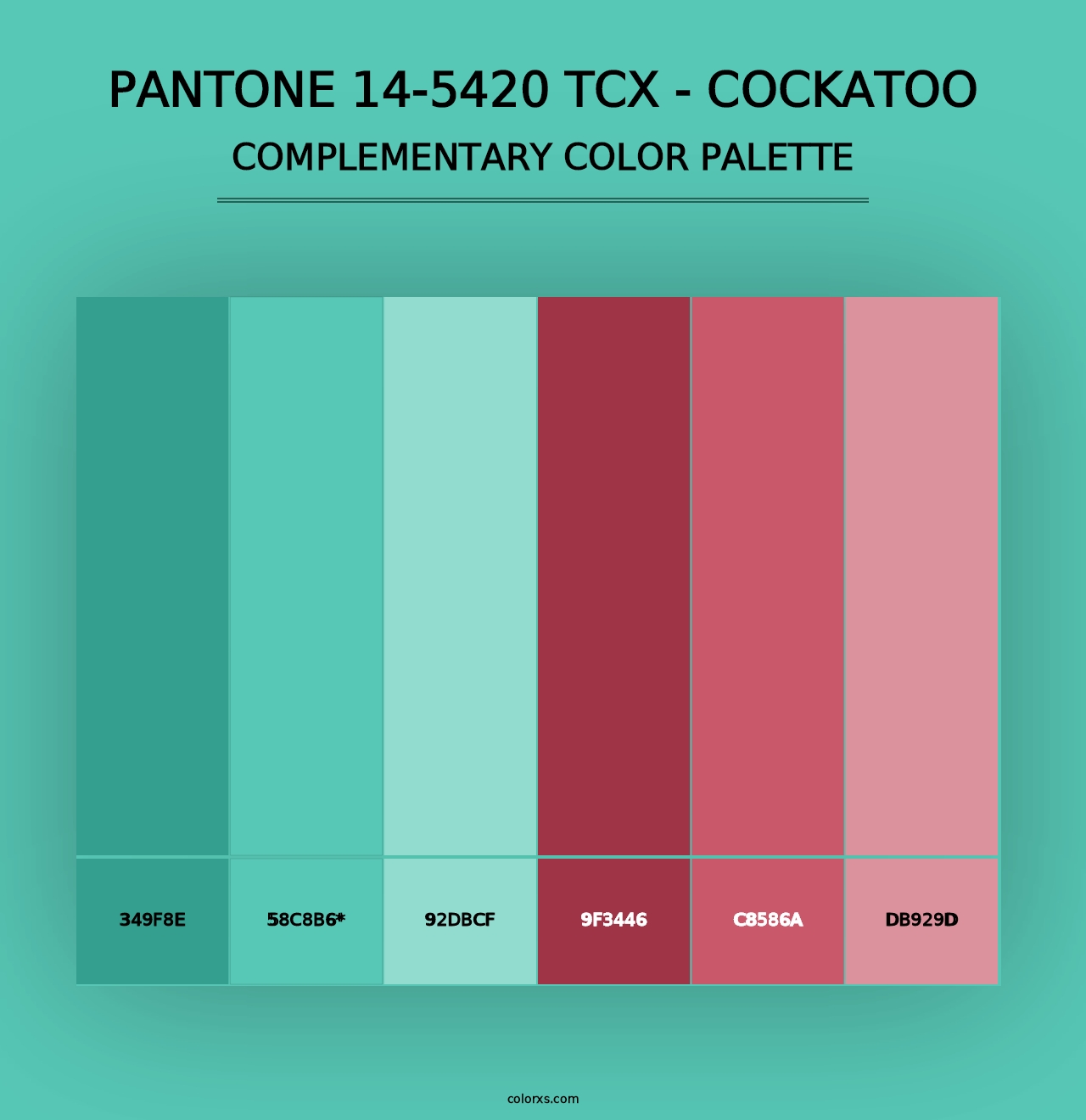 PANTONE 14-5420 TCX - Cockatoo - Complementary Color Palette