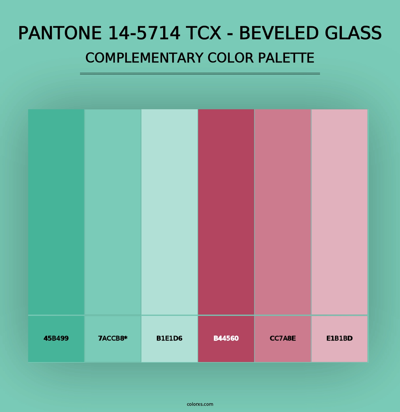 PANTONE 14-5714 TCX - Beveled Glass - Complementary Color Palette