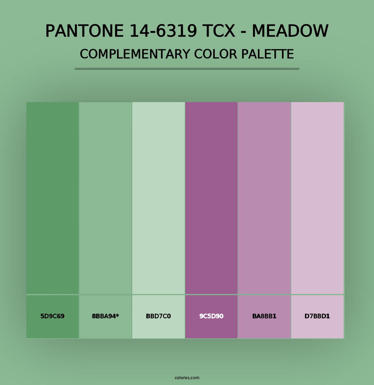 PANTONE 14-6319 TCX - Meadow - Complementary Color Palette