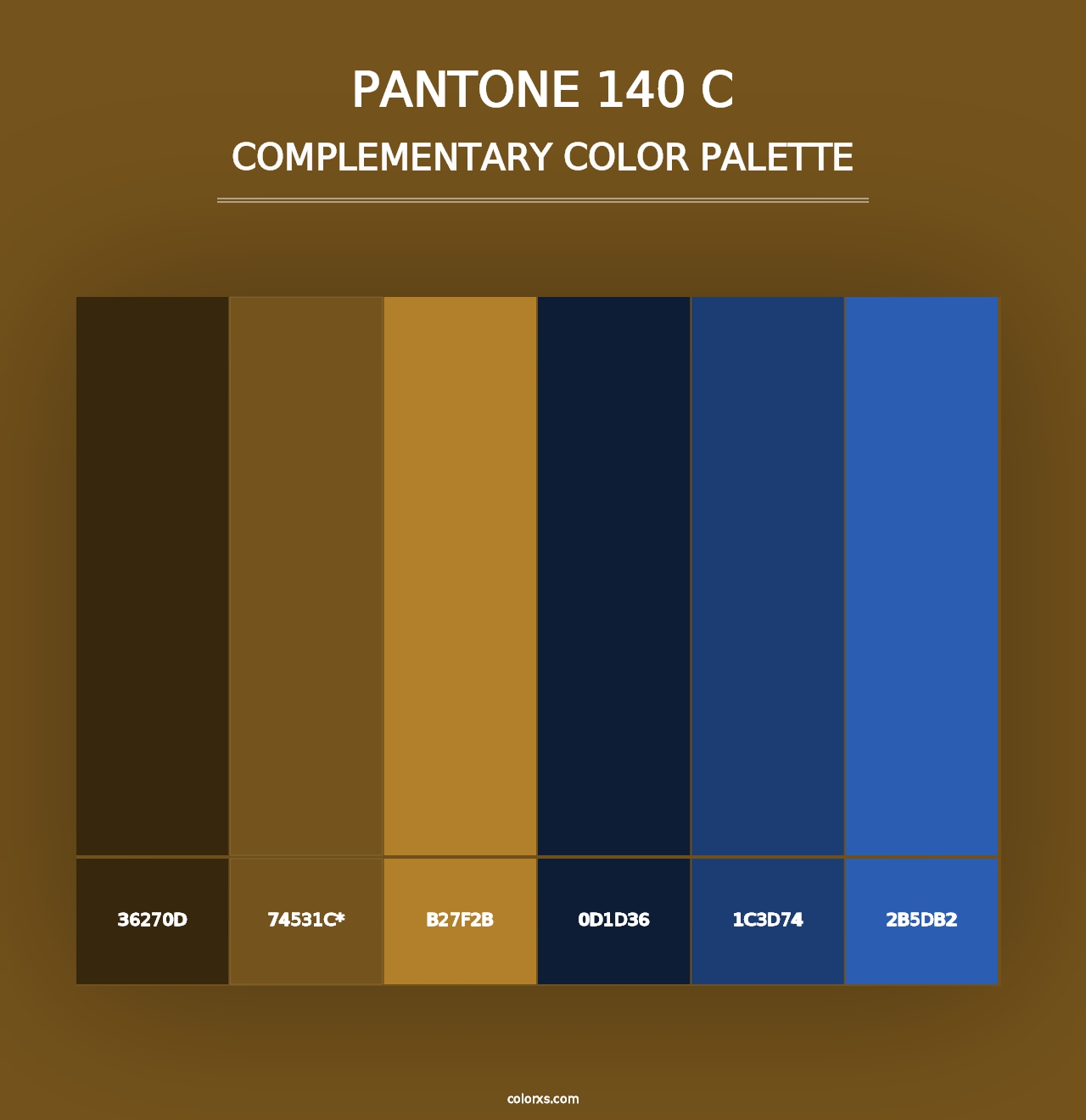 PANTONE 140 C - Complementary Color Palette