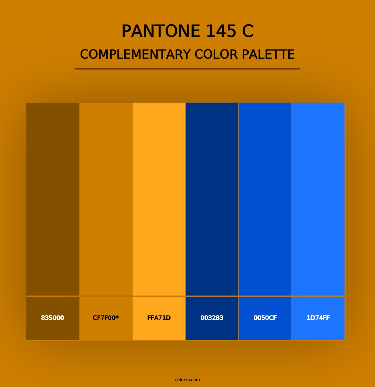 PANTONE 145 C - Complementary Color Palette