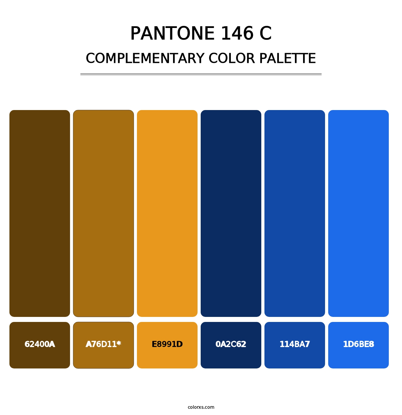 PANTONE 146 C - Complementary Color Palette