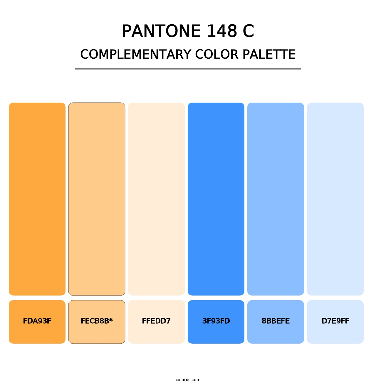 PANTONE 148 C - Complementary Color Palette