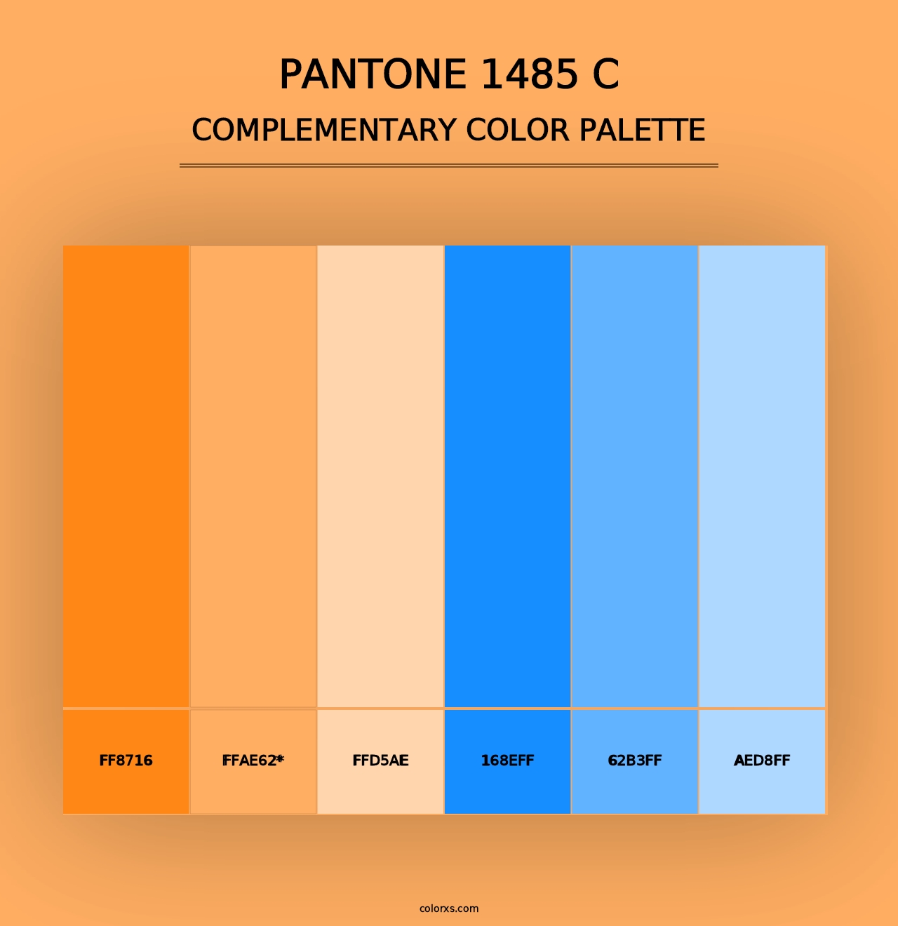 PANTONE 1485 C - Complementary Color Palette