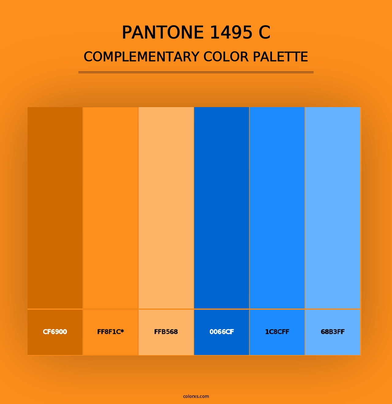 PANTONE 1495 C - Complementary Color Palette