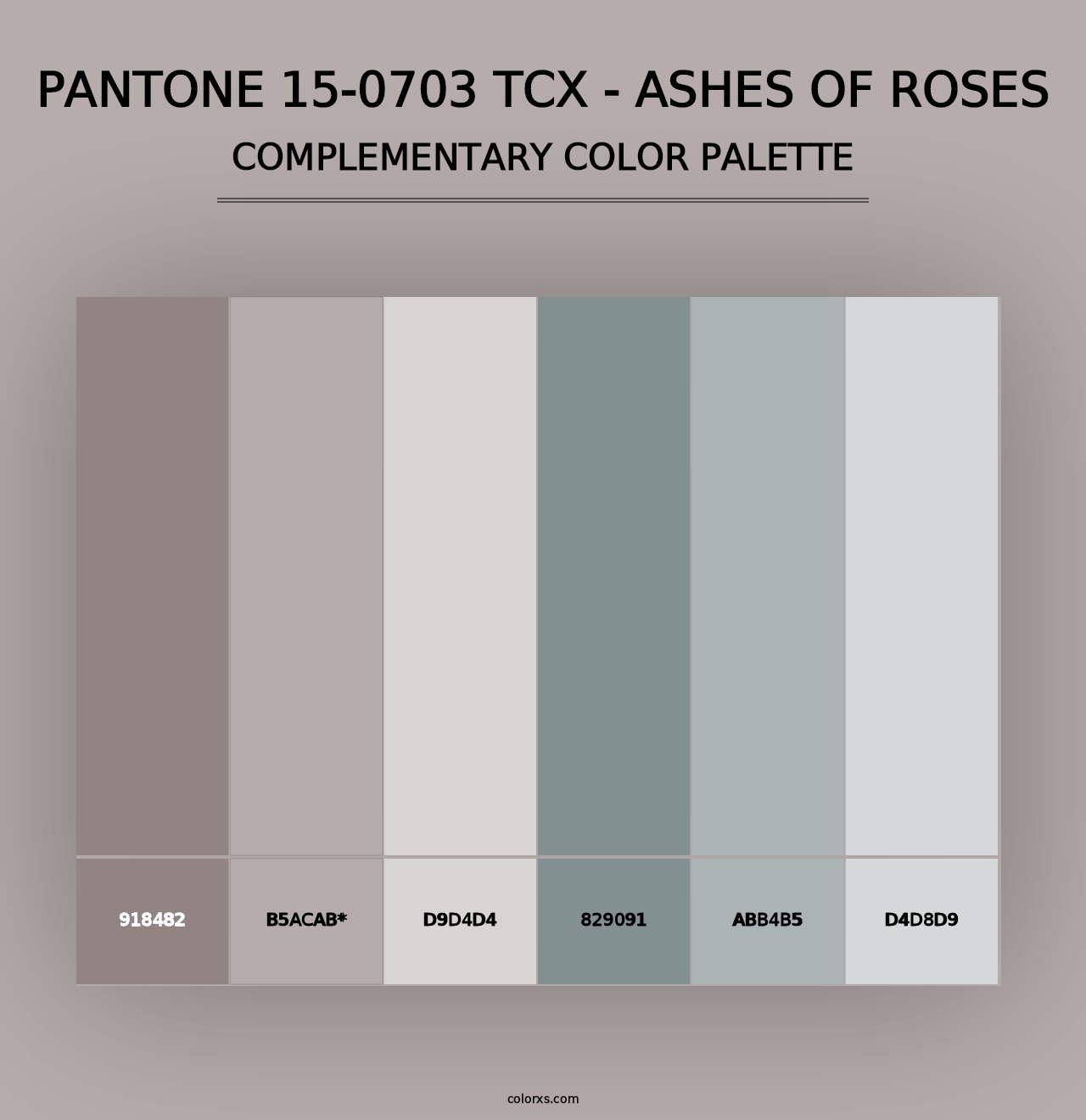 PANTONE 15-0703 TCX - Ashes of Roses - Complementary Color Palette