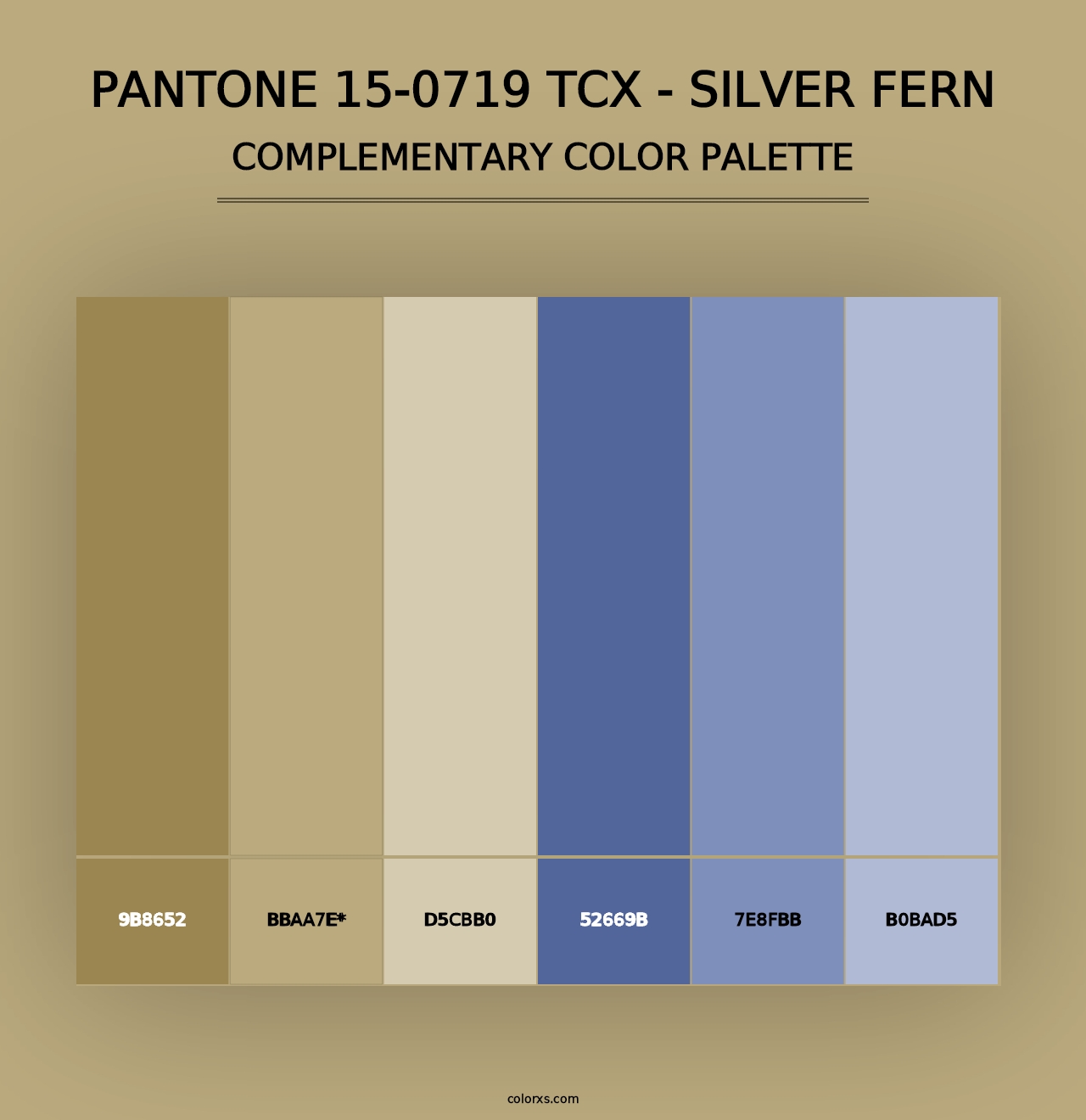 PANTONE 15-0719 TCX - Silver Fern - Complementary Color Palette