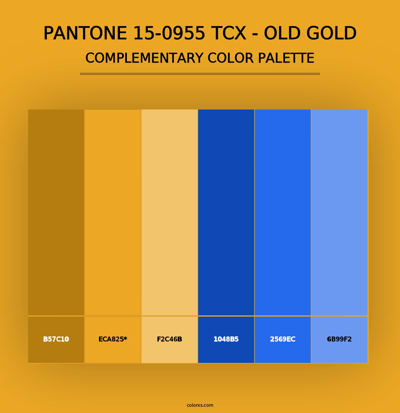 PANTONE 15-0955 TCX - Old Gold - Complementary Color Palette