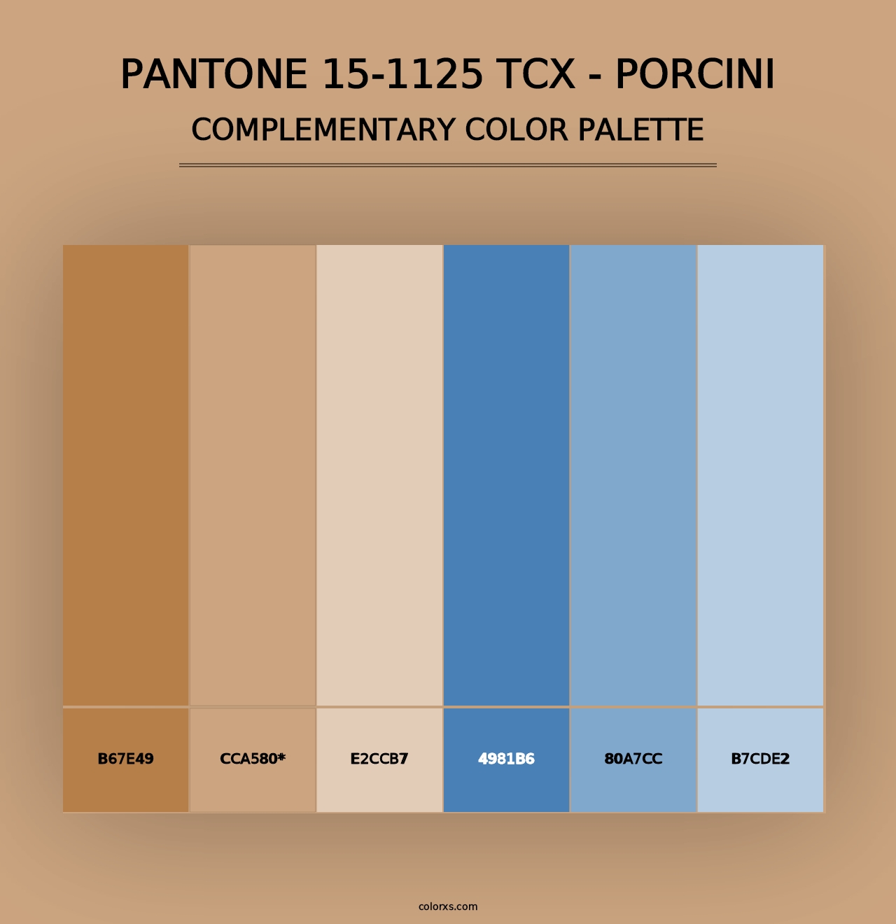 PANTONE 15-1125 TCX - Porcini - Complementary Color Palette