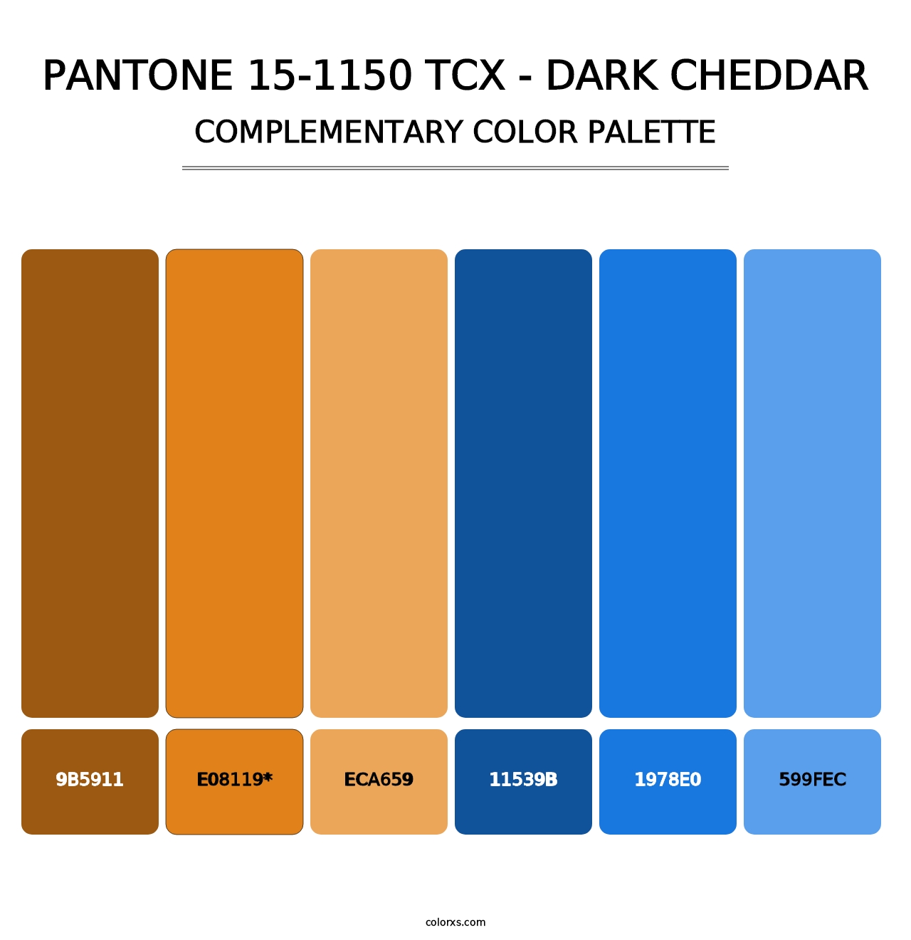 PANTONE 15-1150 TCX - Dark Cheddar - Complementary Color Palette