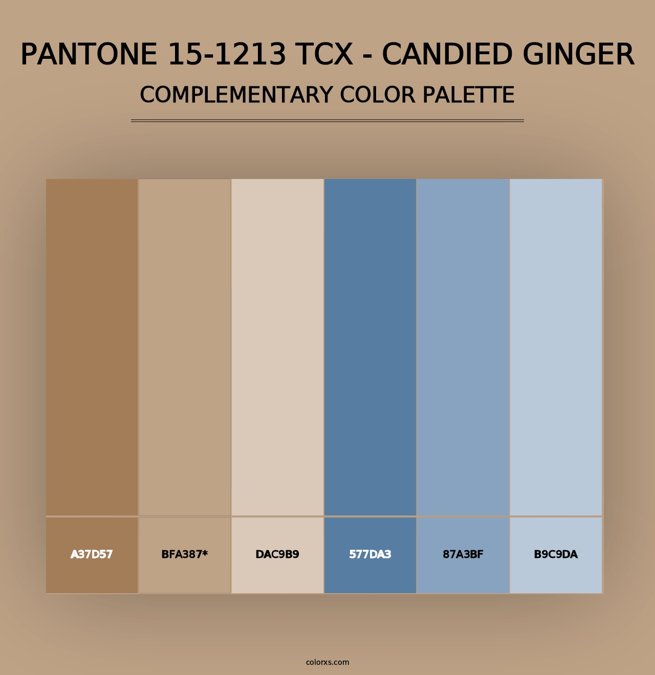 PANTONE 15-1213 TCX - Candied Ginger - Complementary Color Palette