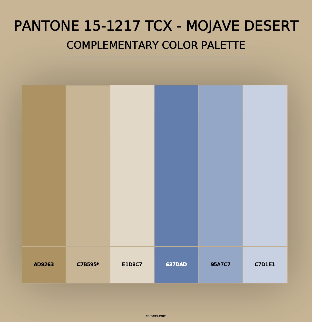 PANTONE 15-1217 TCX - Mojave Desert - Complementary Color Palette