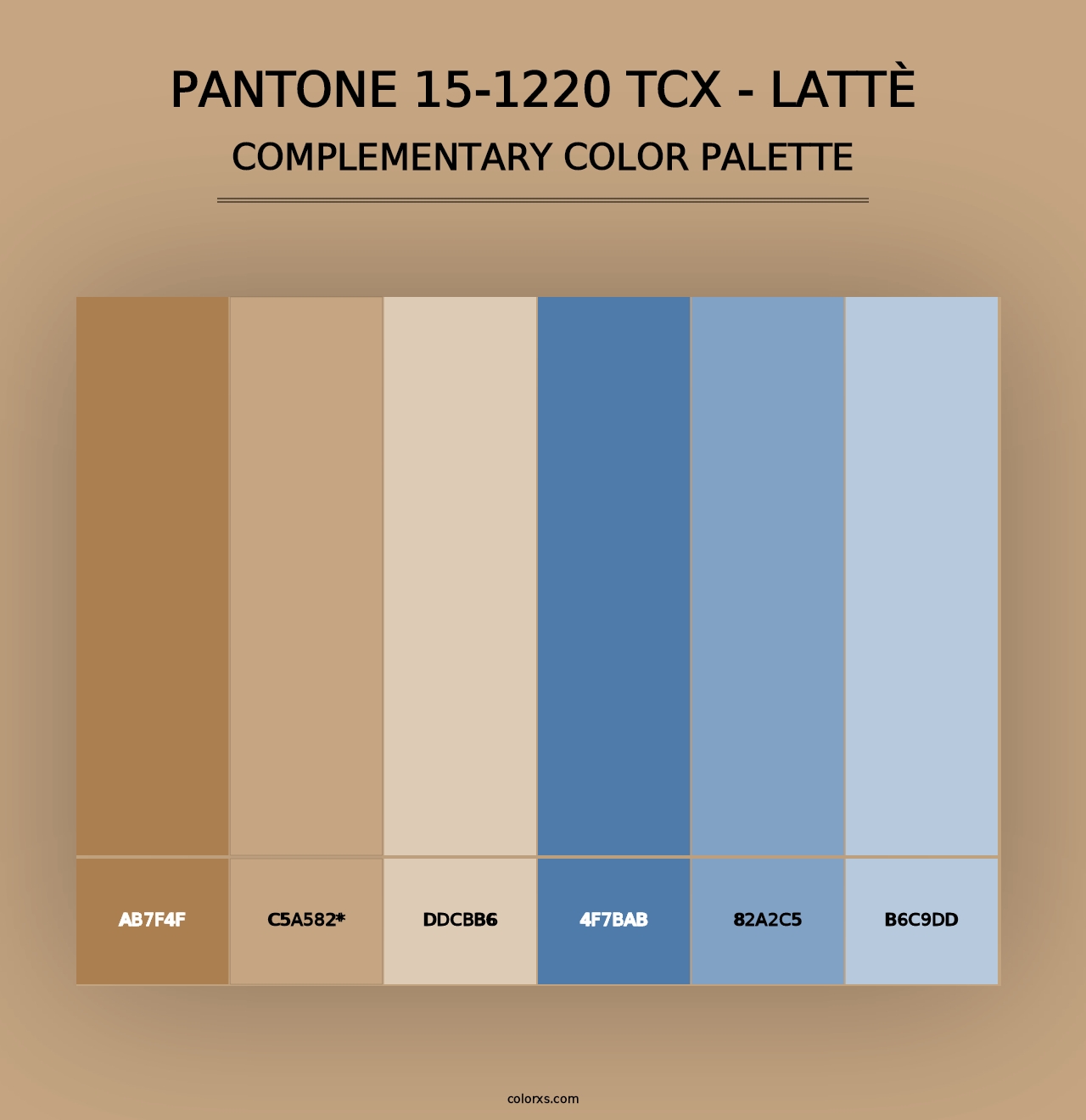 PANTONE 15-1220 TCX - Lattè - Complementary Color Palette