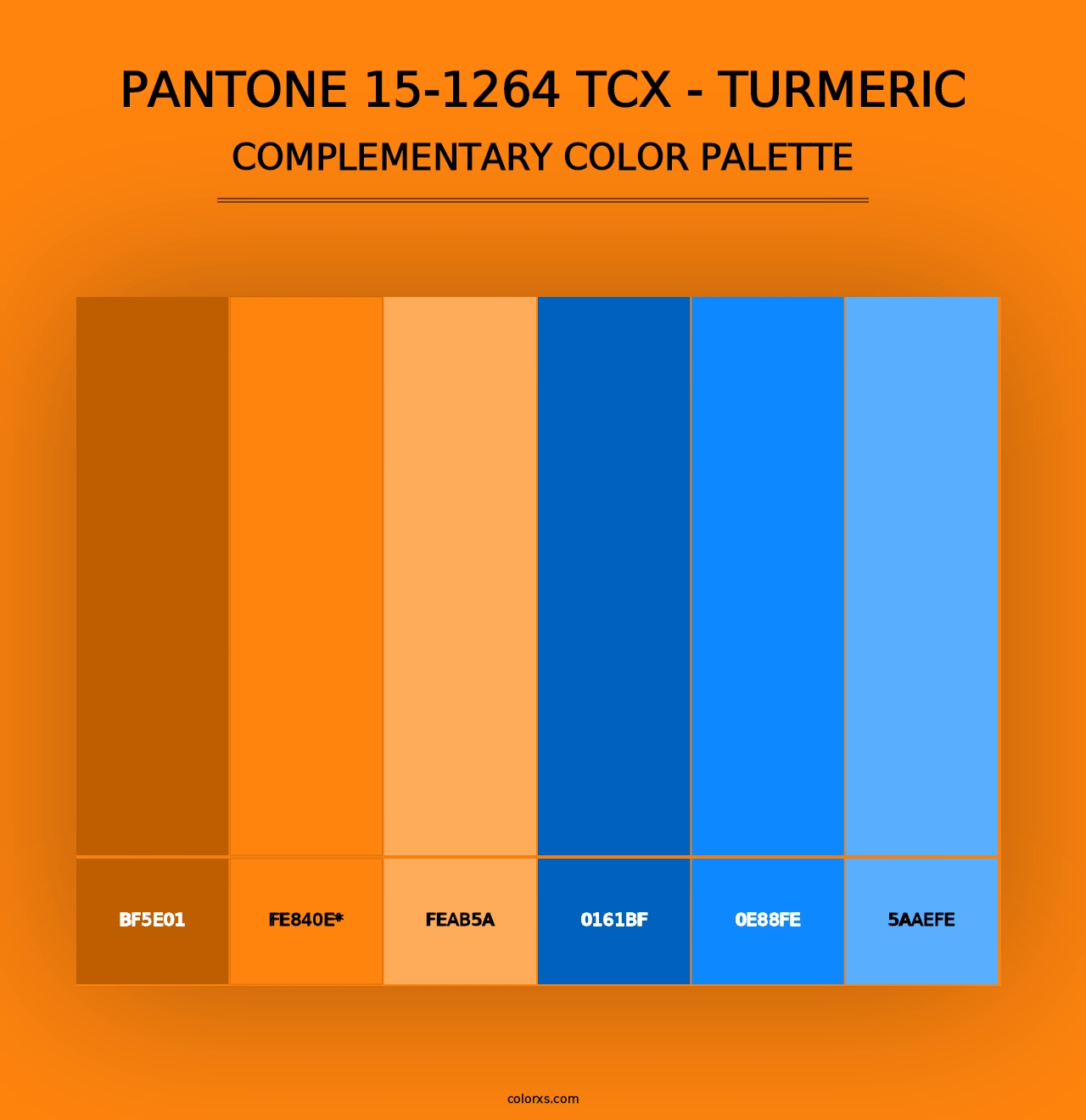 PANTONE 15-1264 TCX - Turmeric - Complementary Color Palette