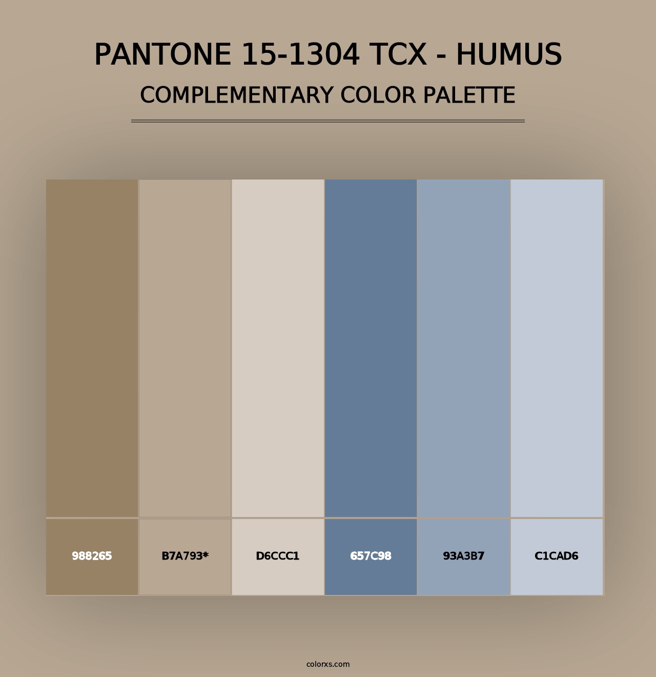 PANTONE 15-1304 TCX - Humus - Complementary Color Palette