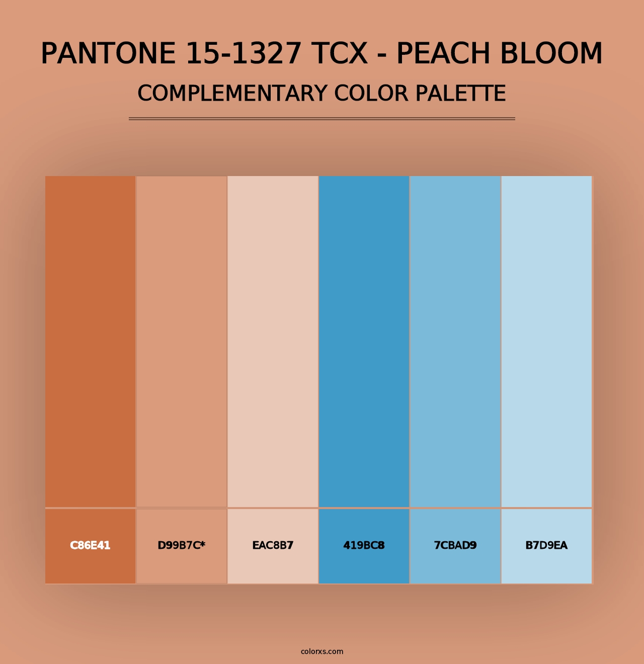 PANTONE 15-1327 TCX - Peach Bloom - Complementary Color Palette