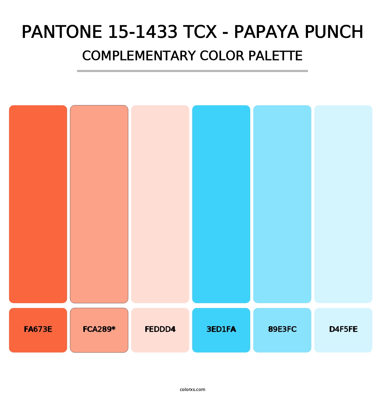 PANTONE 15-1433 TCX - Papaya Punch - Complementary Color Palette