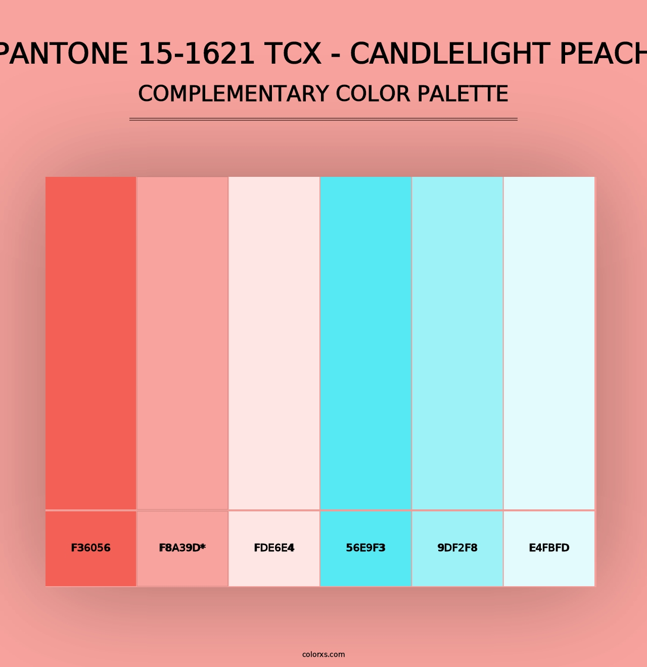 PANTONE 15-1621 TCX - Candlelight Peach - Complementary Color Palette