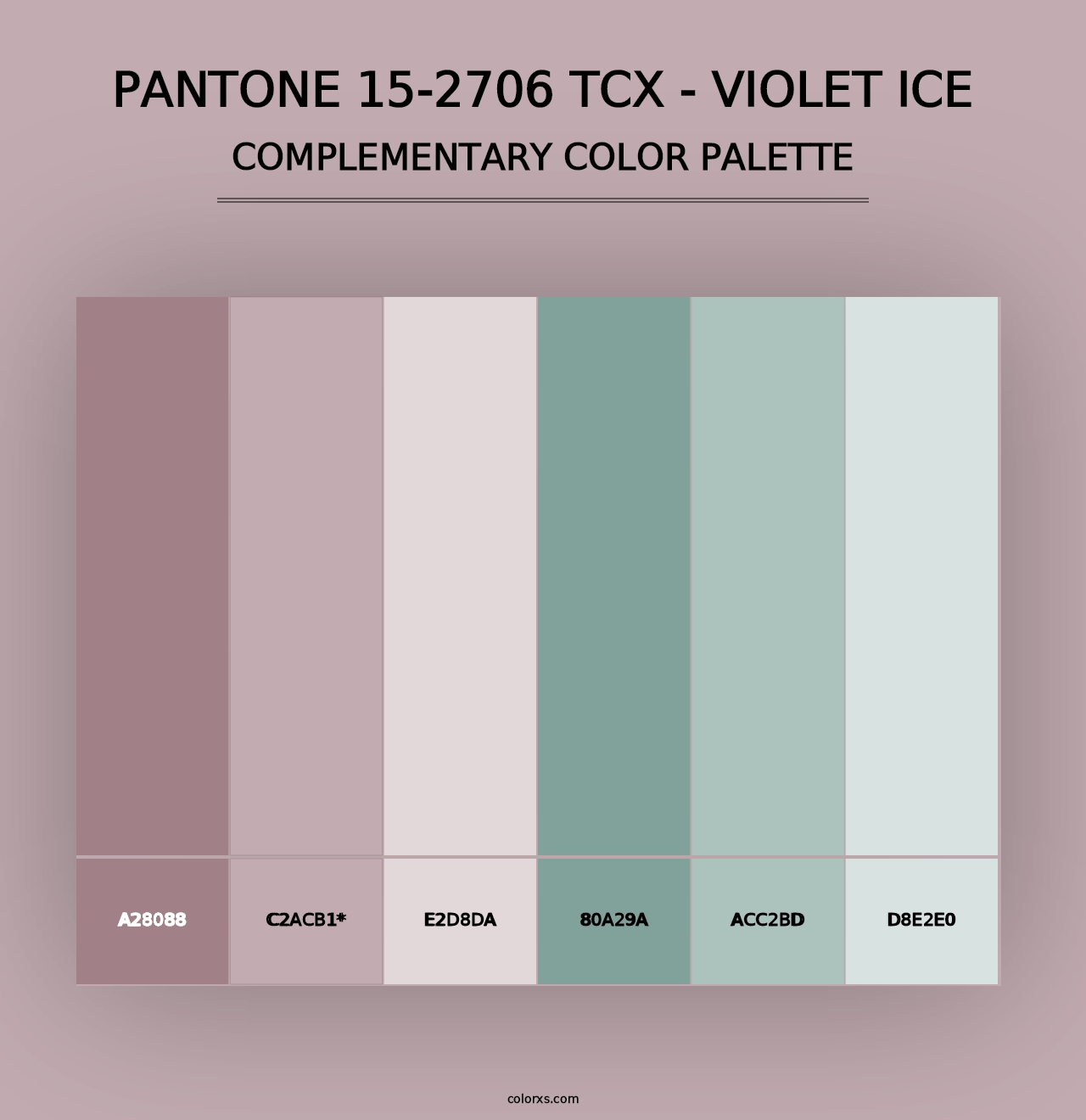 PANTONE 15-2706 TCX - Violet Ice - Complementary Color Palette