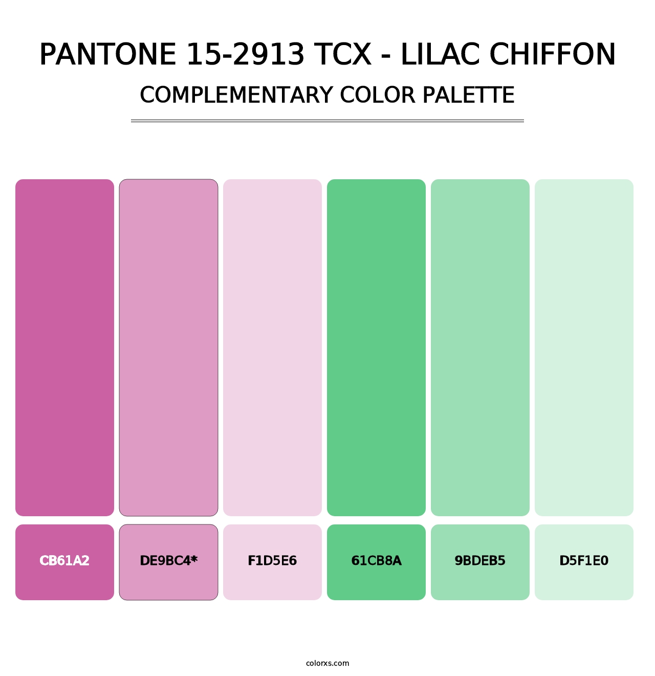 PANTONE 15-2913 TCX - Lilac Chiffon - Complementary Color Palette