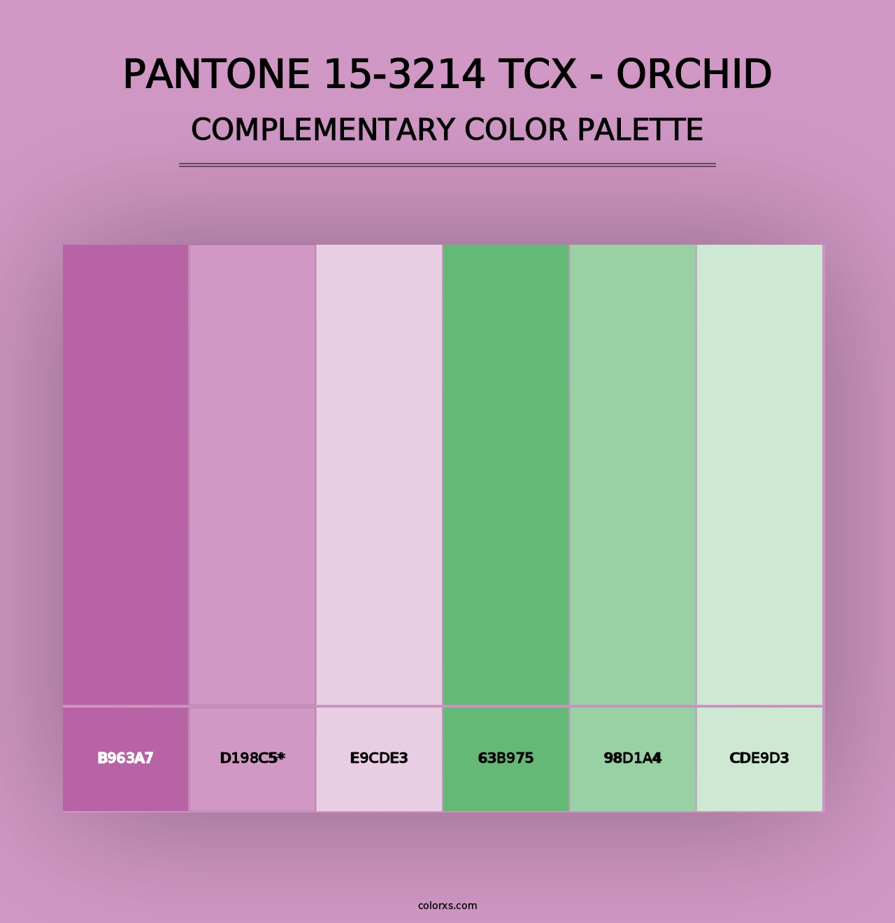 PANTONE 15-3214 TCX - Orchid - Complementary Color Palette