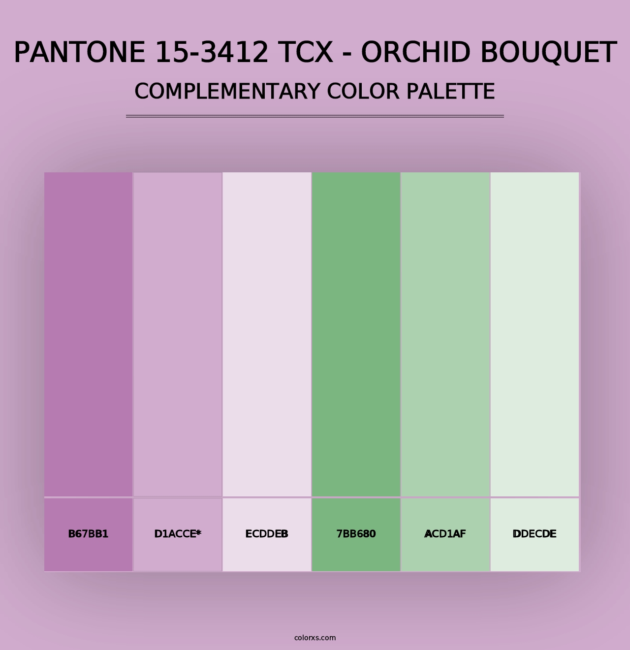 PANTONE 15-3412 TCX - Orchid Bouquet - Complementary Color Palette