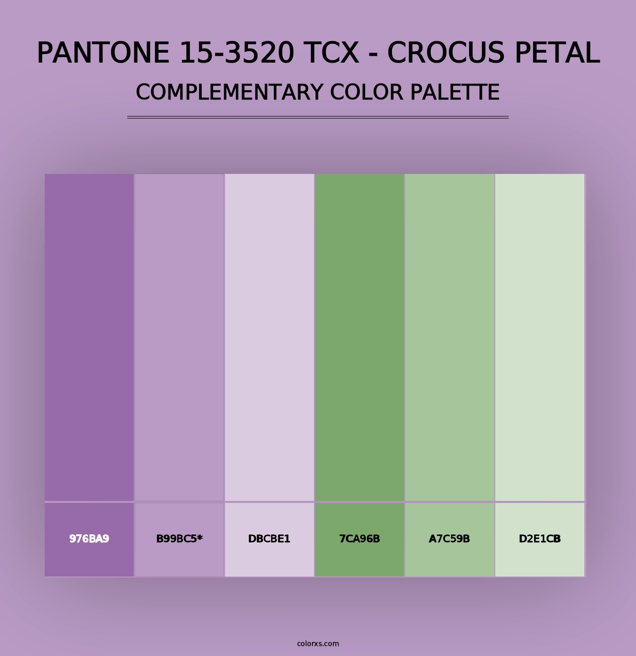 PANTONE 15-3520 TCX - Crocus Petal - Complementary Color Palette