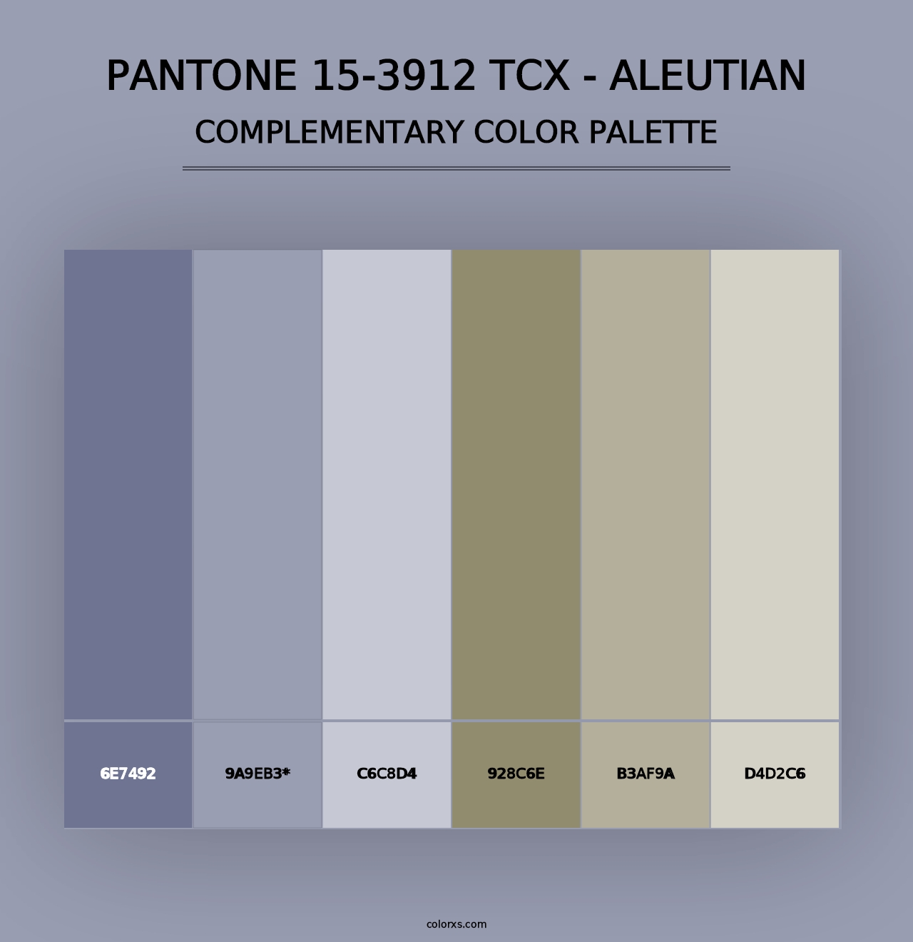 PANTONE 15-3912 TCX - Aleutian - Complementary Color Palette