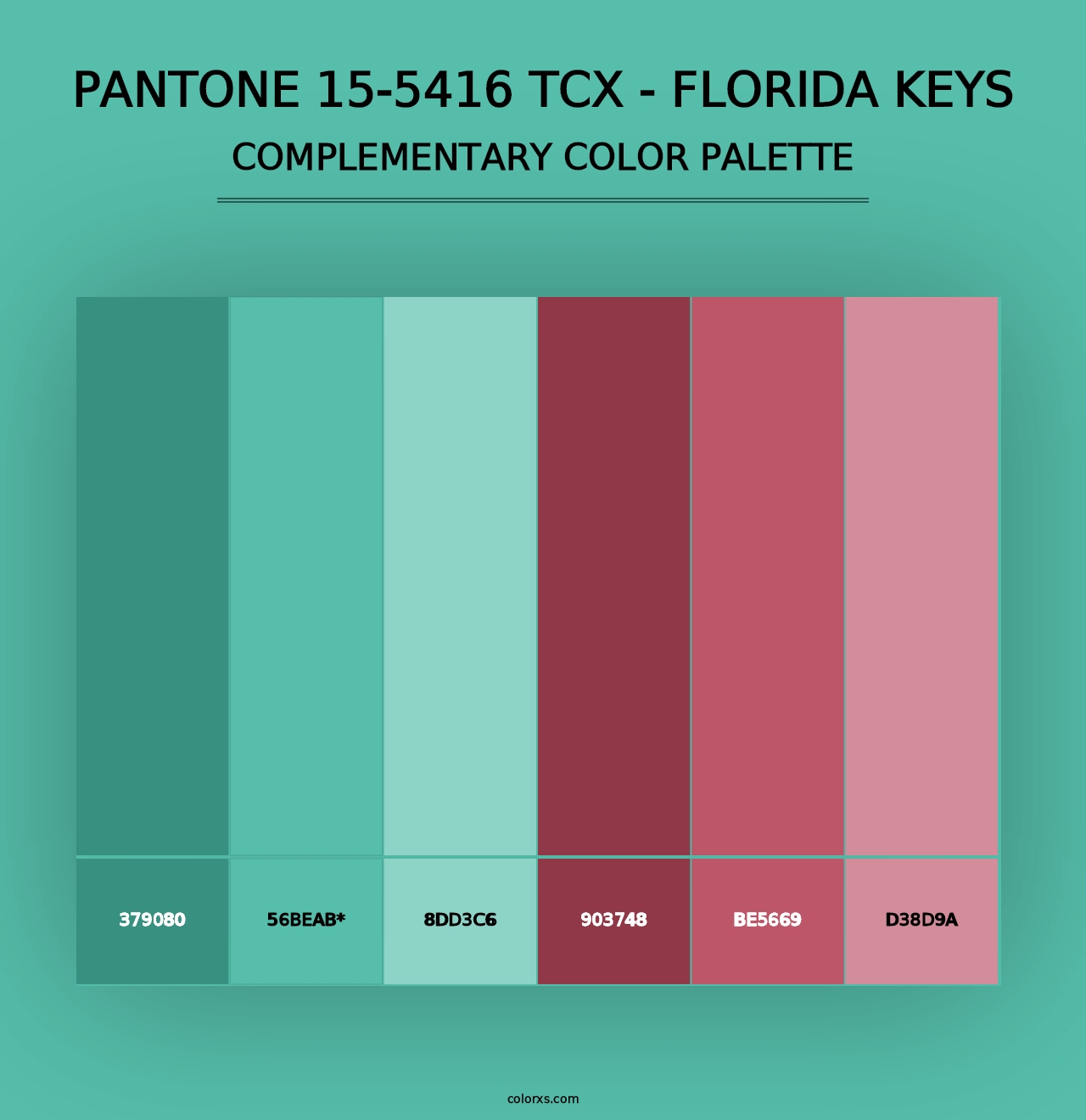 PANTONE 15-5416 TCX - Florida Keys - Complementary Color Palette