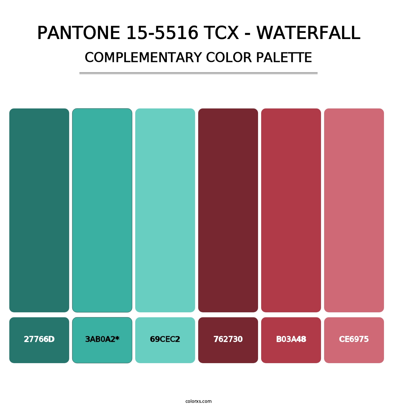 PANTONE 15-5516 TCX - Waterfall - Complementary Color Palette