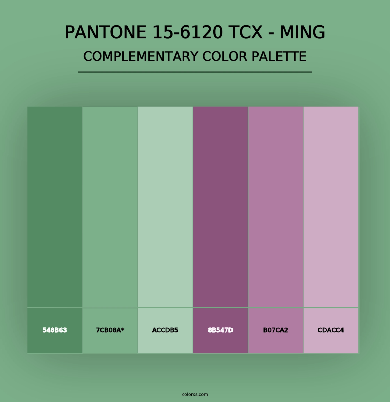 PANTONE 15-6120 TCX - Ming - Complementary Color Palette