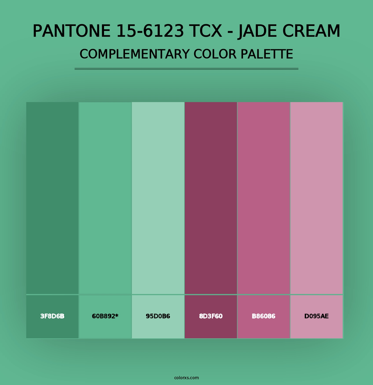 PANTONE 15-6123 TCX - Jade Cream - Complementary Color Palette