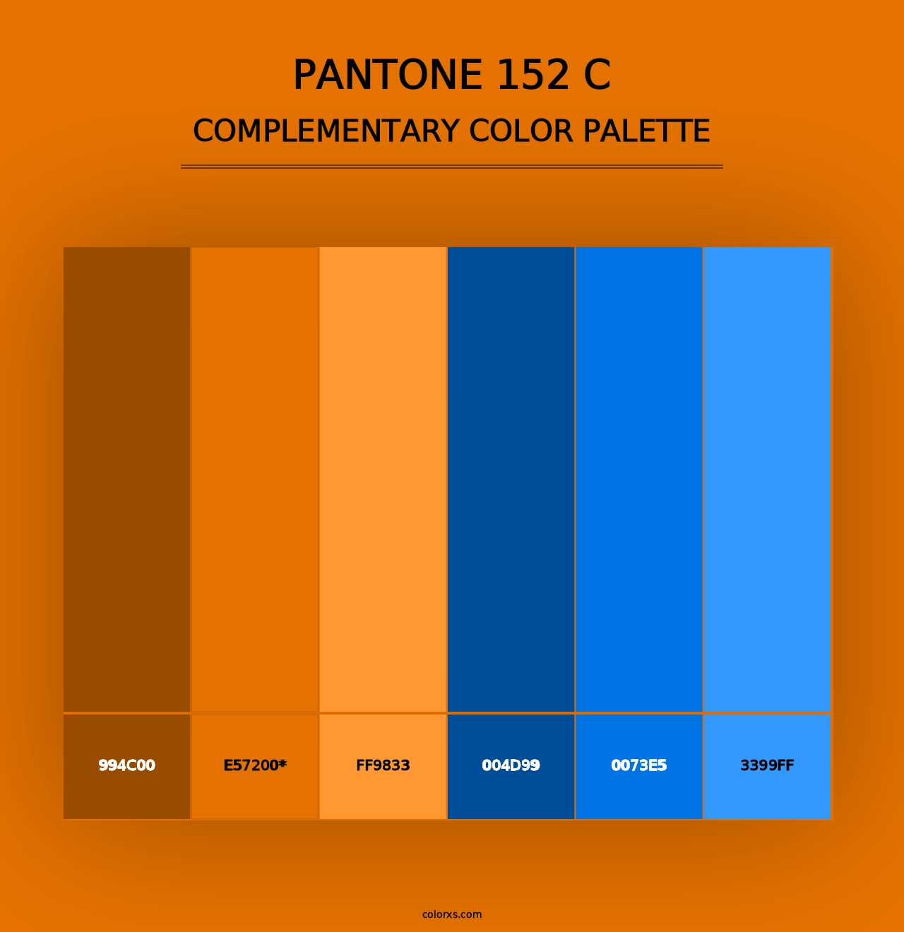 PANTONE 152 C - Complementary Color Palette