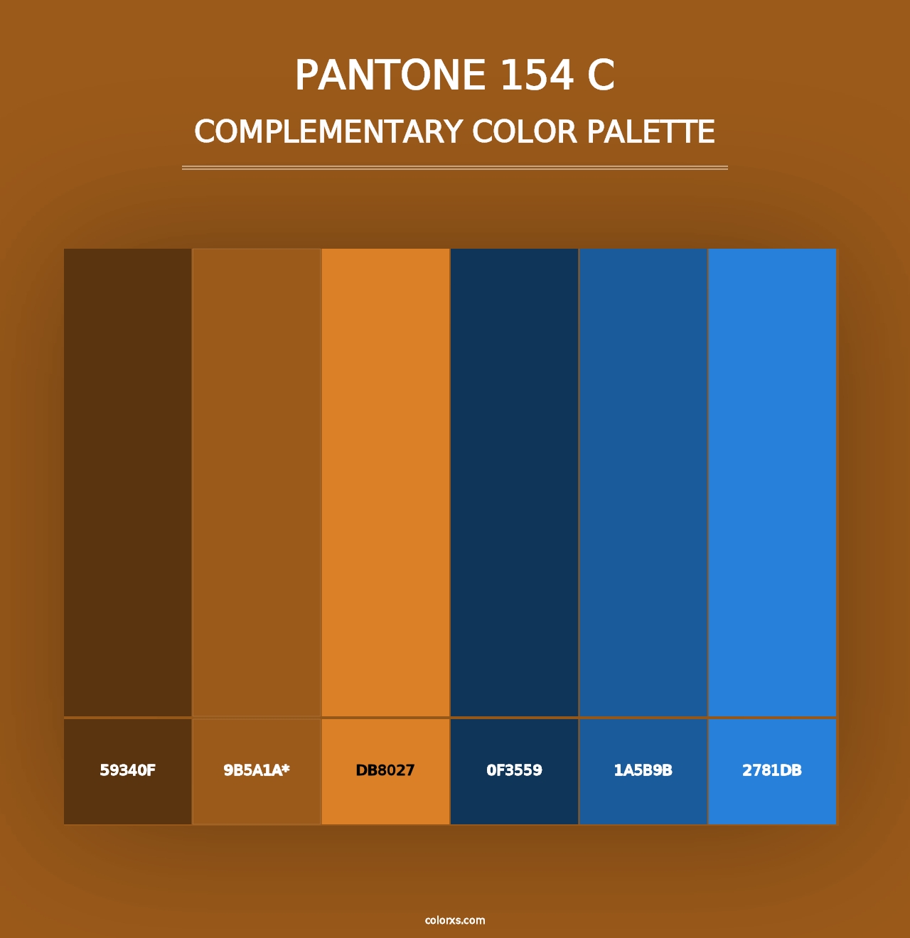 PANTONE 154 C - Complementary Color Palette