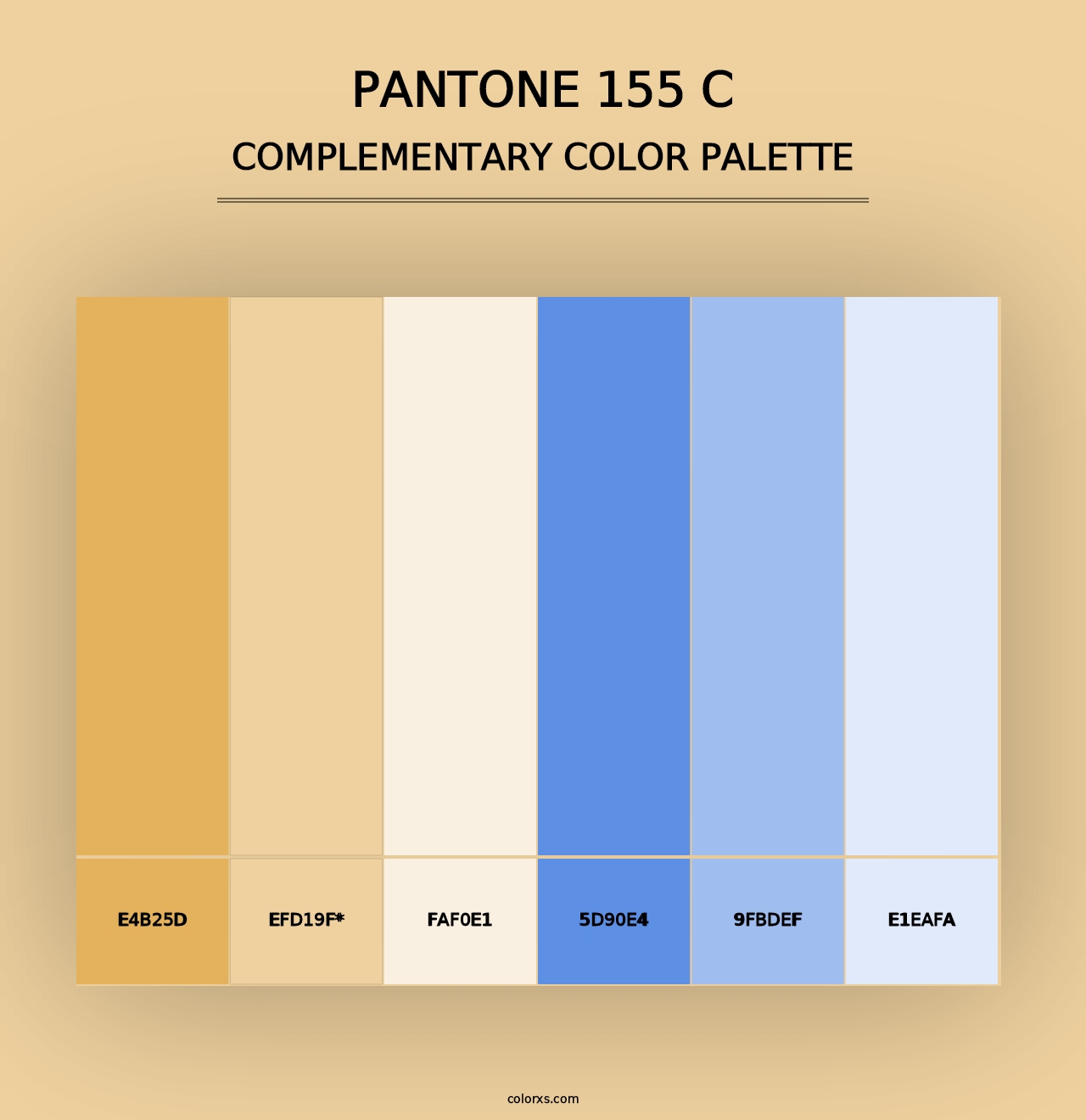 PANTONE 155 C - Complementary Color Palette