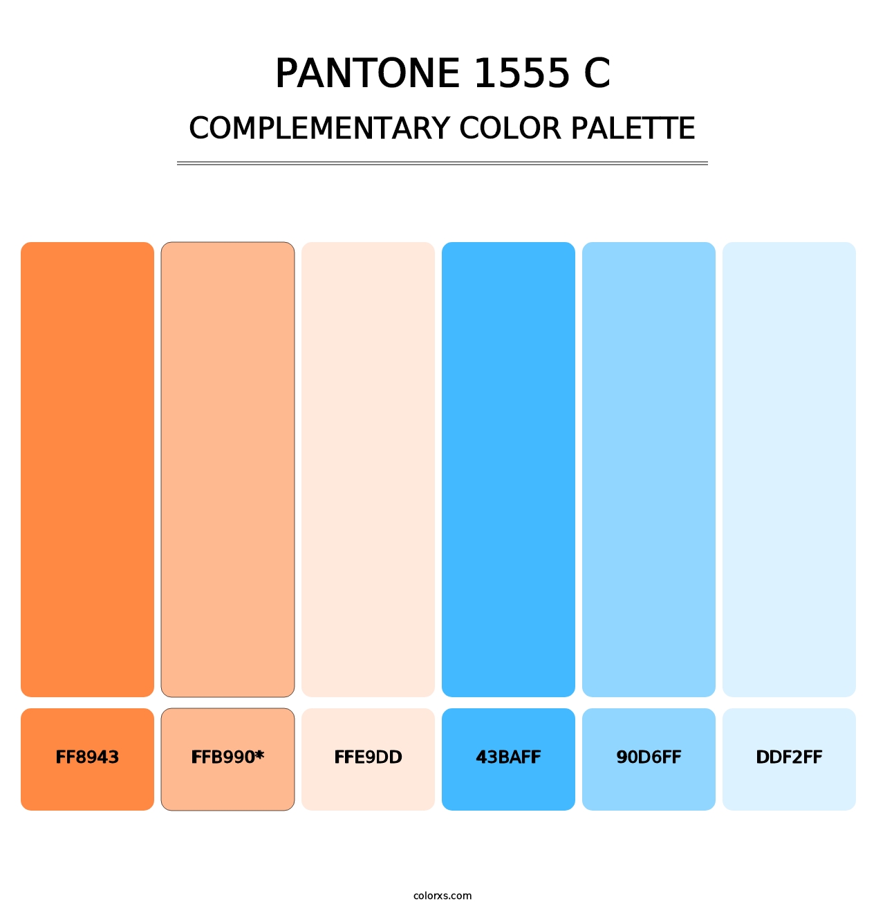 PANTONE 1555 C - Complementary Color Palette