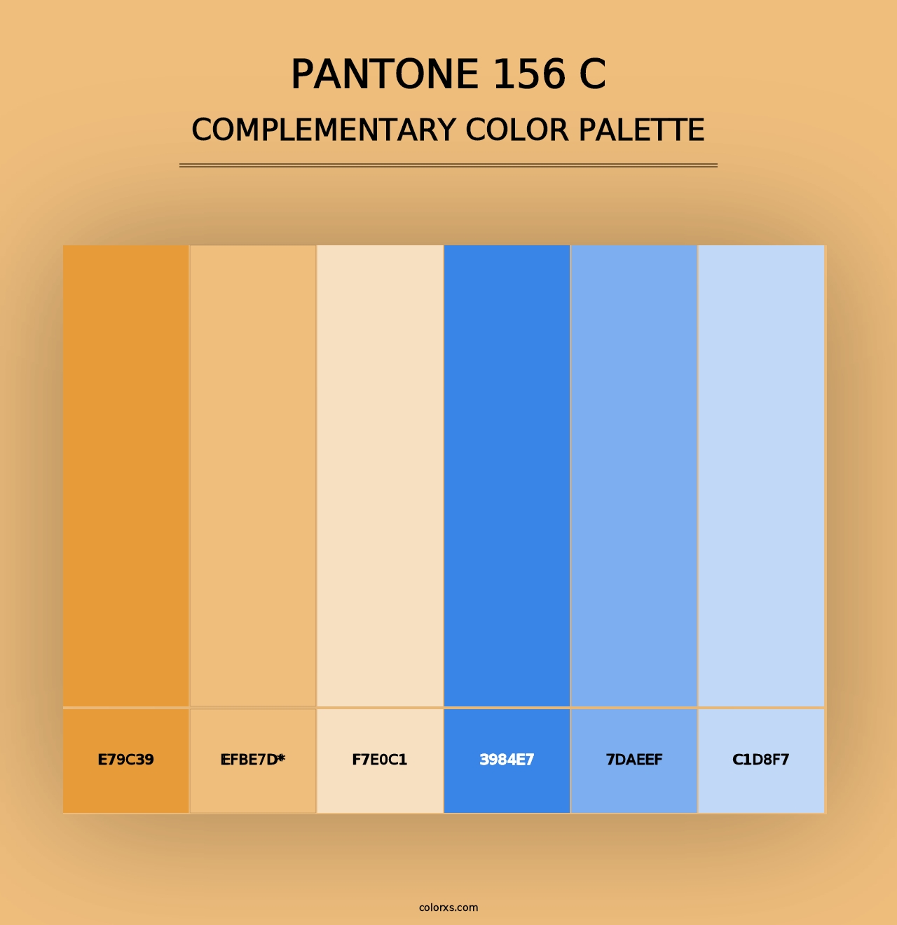 PANTONE 156 C - Complementary Color Palette