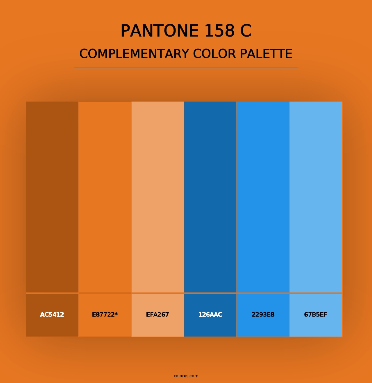 PANTONE 158 C - Complementary Color Palette