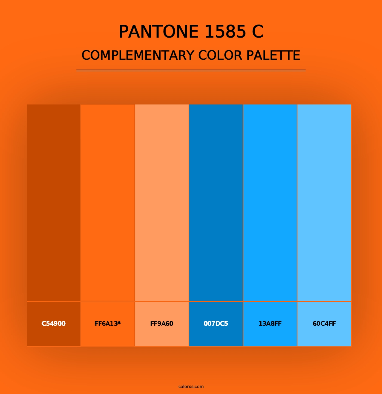 PANTONE 1585 C - Complementary Color Palette